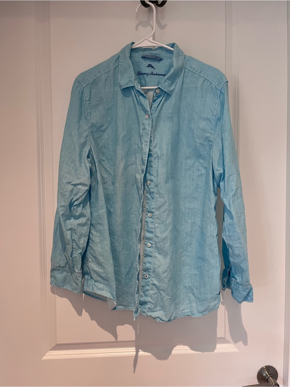 Tommy Bahama Light Blue Linen Button-Down Women's Shirt